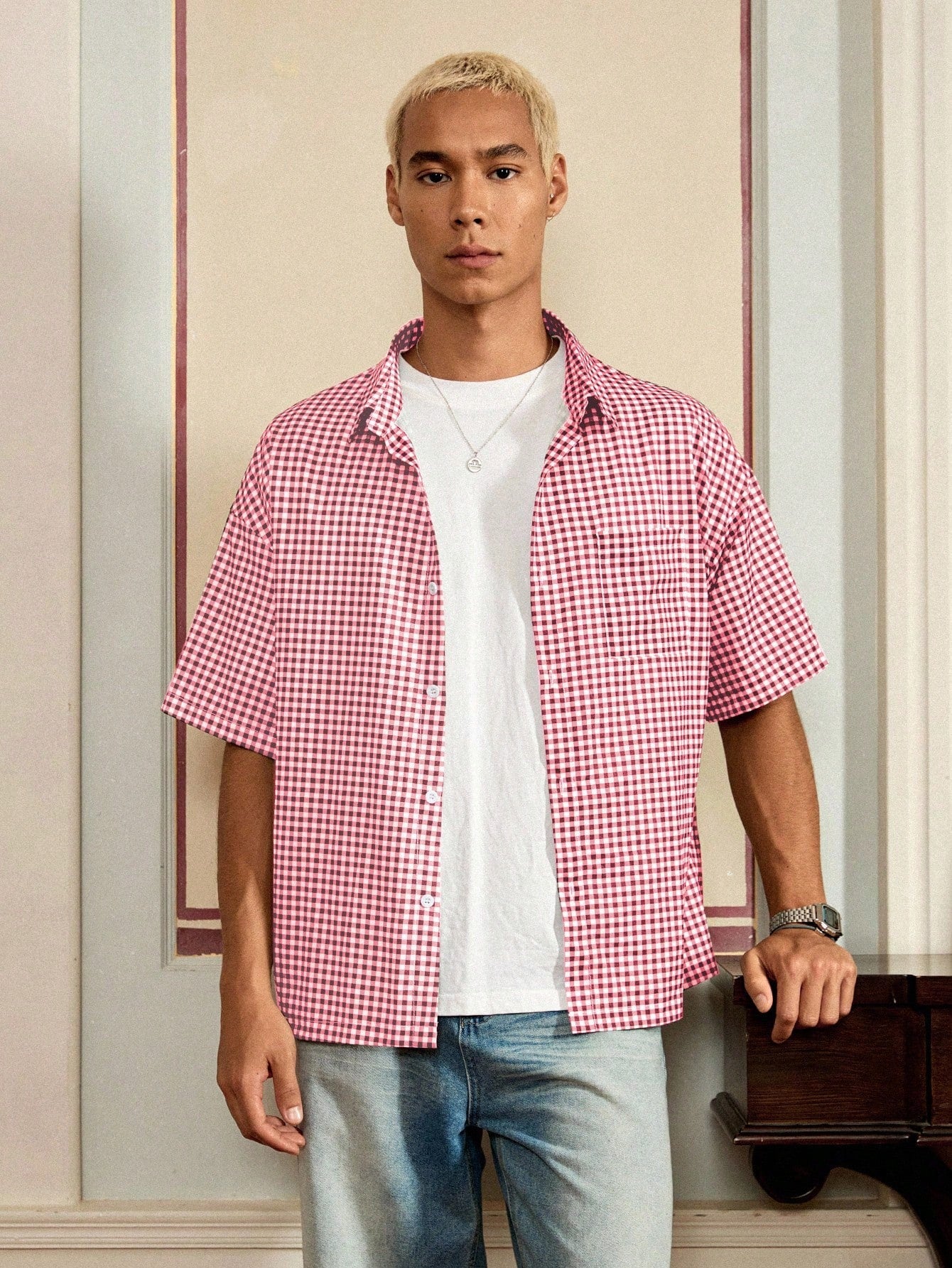 Men'S Casual Plaid Shirt