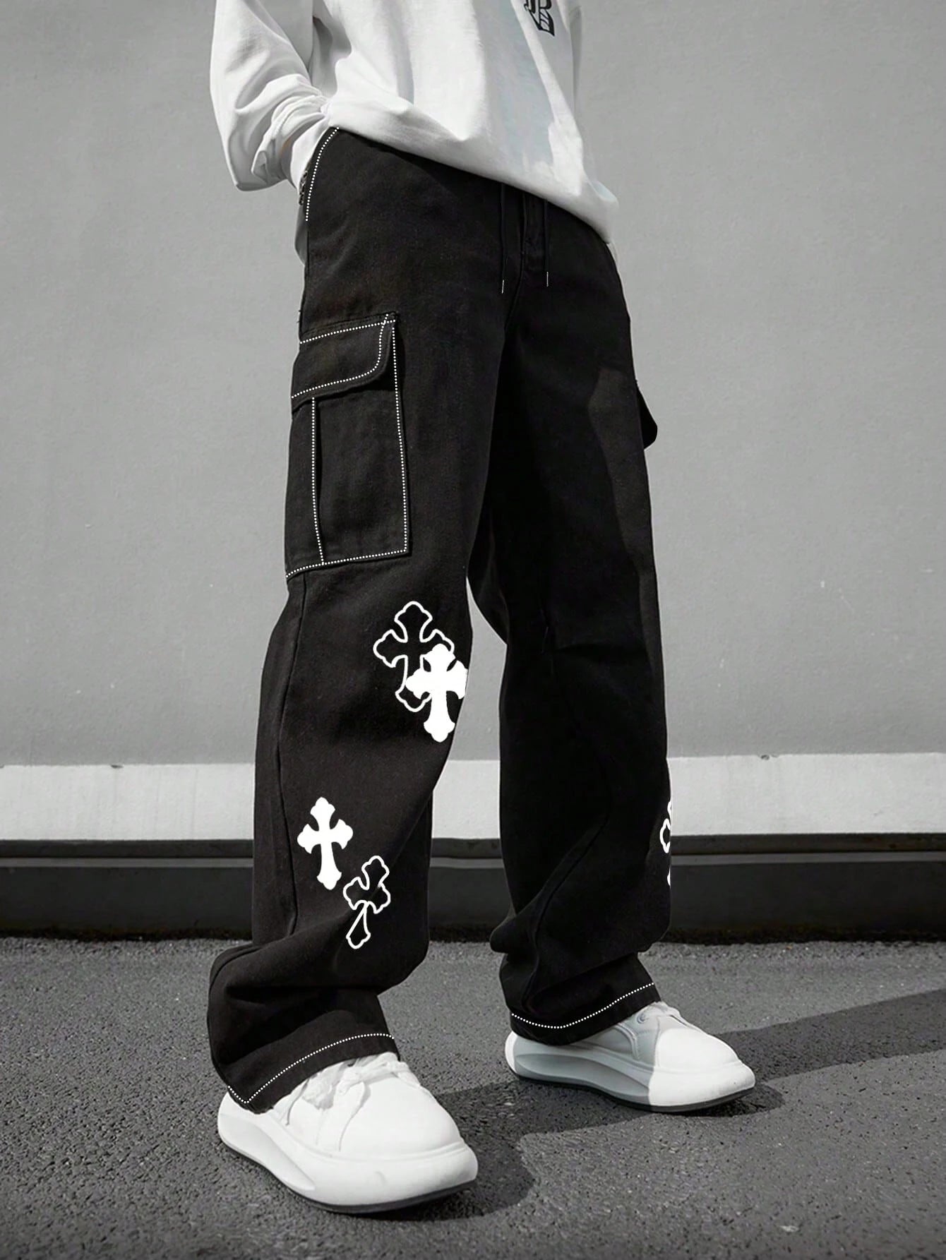 Mens Loose Fit Cargo Pants