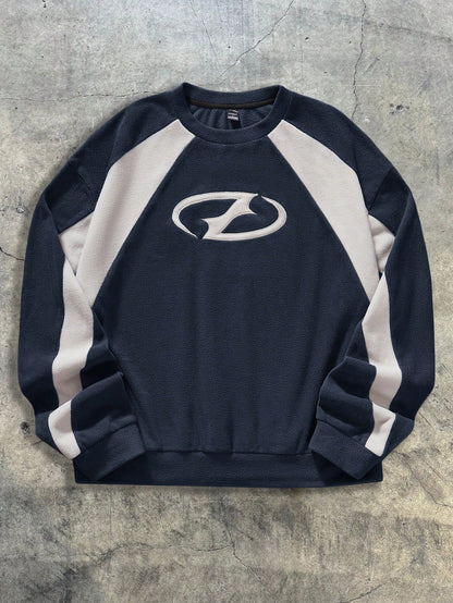 AXEPEAK Men'S Loose Fit Knit Long Sleeve Pullover Sweatshirt, Streetwear Vibes