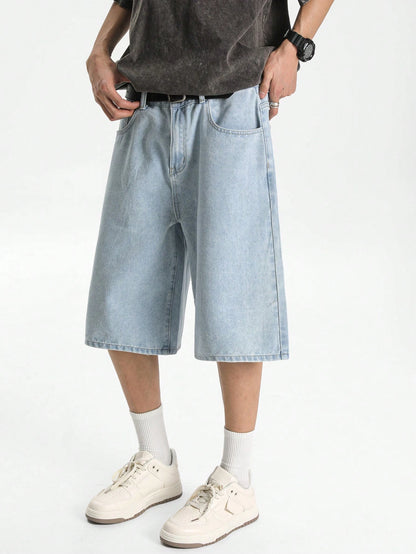 Light Blue Washed Denim Jorts