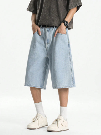 Light Blue Washed Denim Jorts