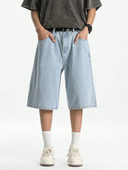 Light Blue Washed Denim Jorts