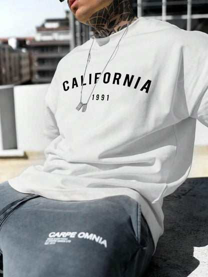 Men Letter Graphic Drop Shoulder Tee