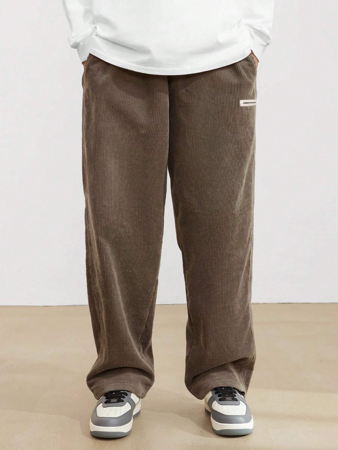 Manfinity Hypemode Manfinity Streetrush Men'S Solid Color Casual Everyday Trousers Mens Streetwear Pants Streetwear Pants Streetwear Men Pants Streetwear Sweatpants Men S Street Wear Pants,Boy Friend Gifts,Streetwear Men