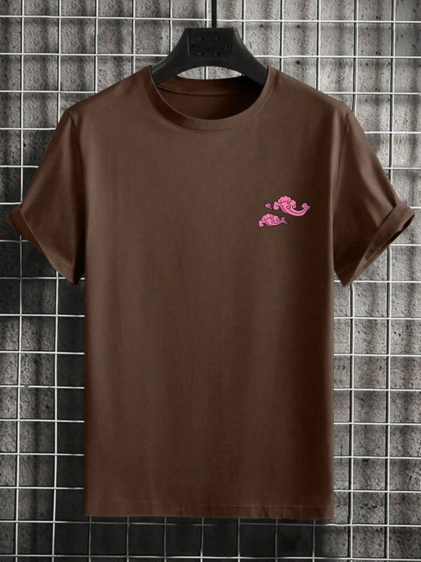 Men'S Letter & Dragon Print round Neck Casual Commuting T-Shirt