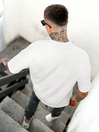 Men Letter Graphic Drop Shoulder Tee