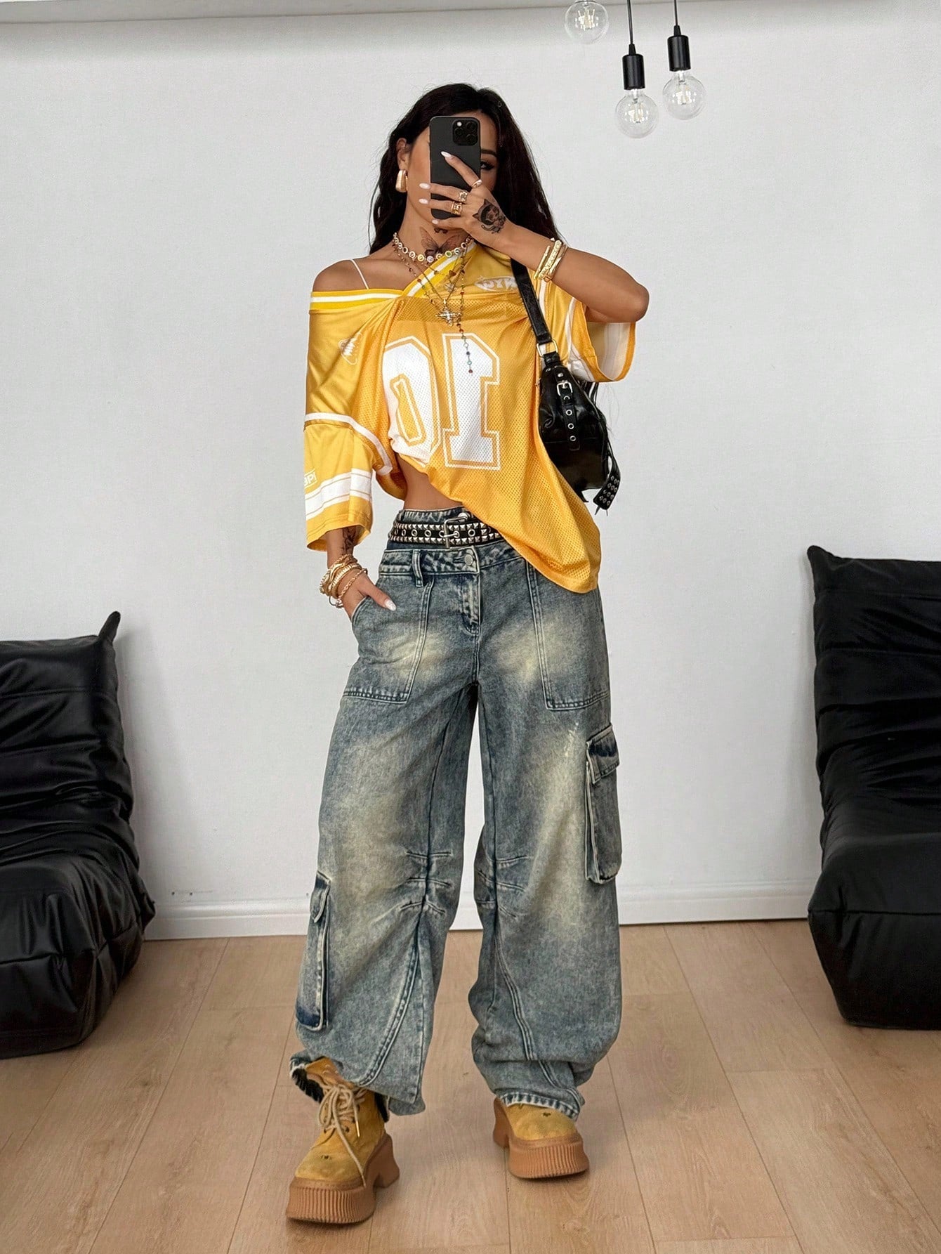 Coolane Women Summer Streetwear Sports Casual Contrast Trim Numeric Print Breathable Blue Jersey T-Shirt