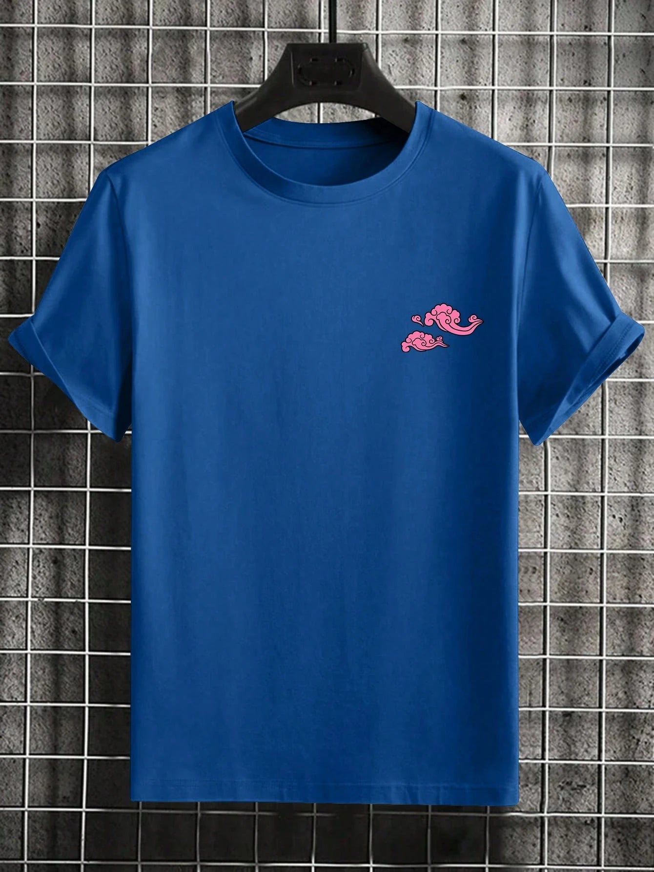 Men'S Letter & Dragon Print round Neck Casual Commuting T-Shirt