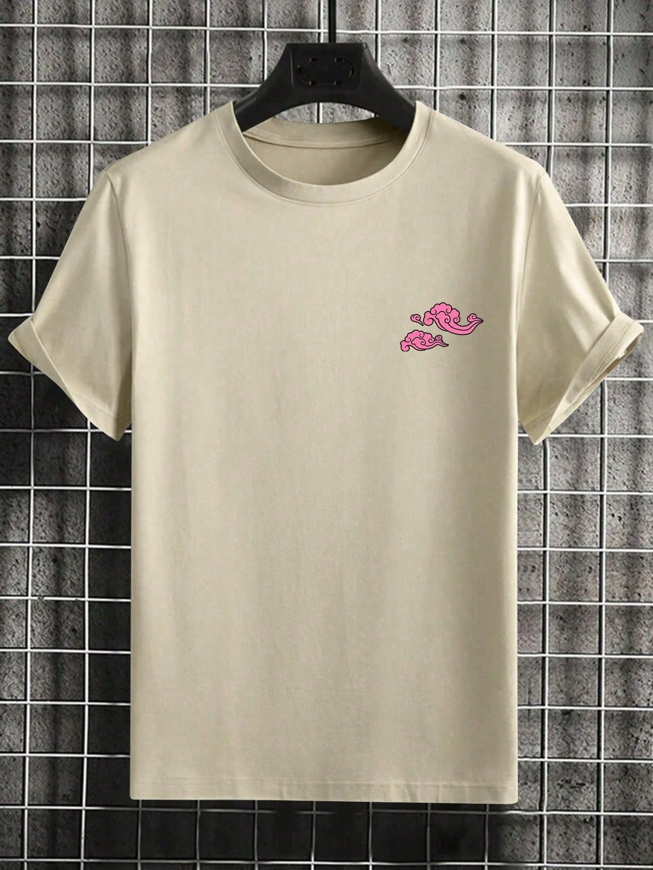 Men'S Letter & Dragon Print round Neck Casual Commuting T-Shirt