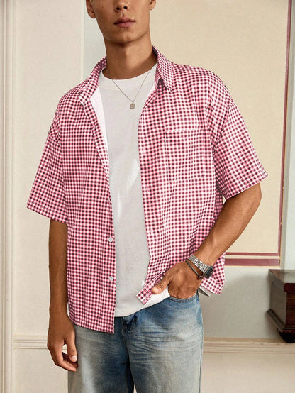 Men'S Casual Plaid Shirt