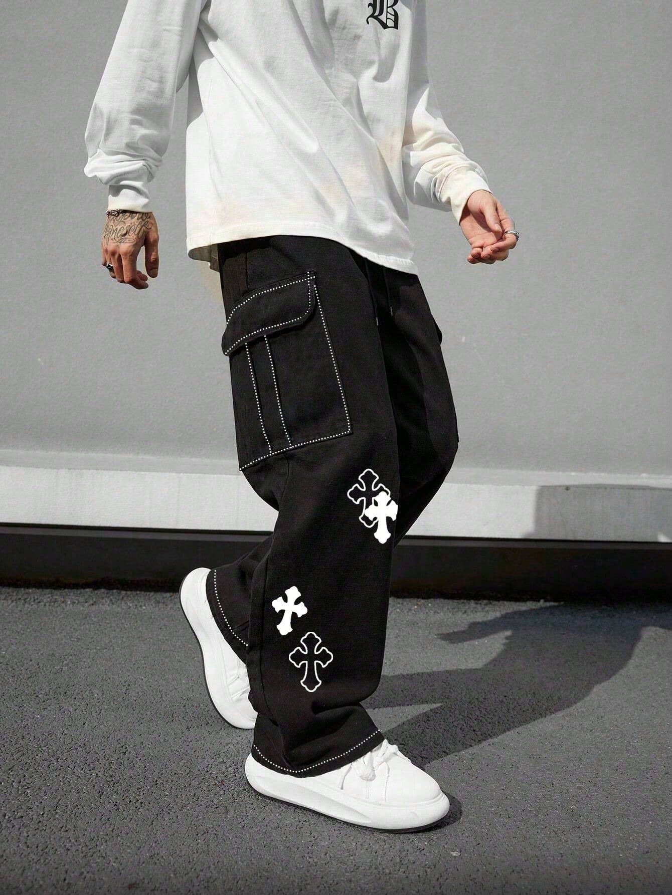 Mens Loose Fit Cargo Pants
