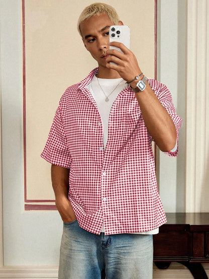 Men'S Casual Plaid Shirt