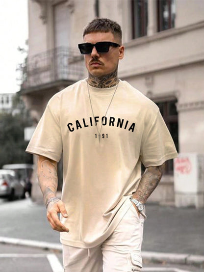 Men Letter Graphic Drop Shoulder Tee
