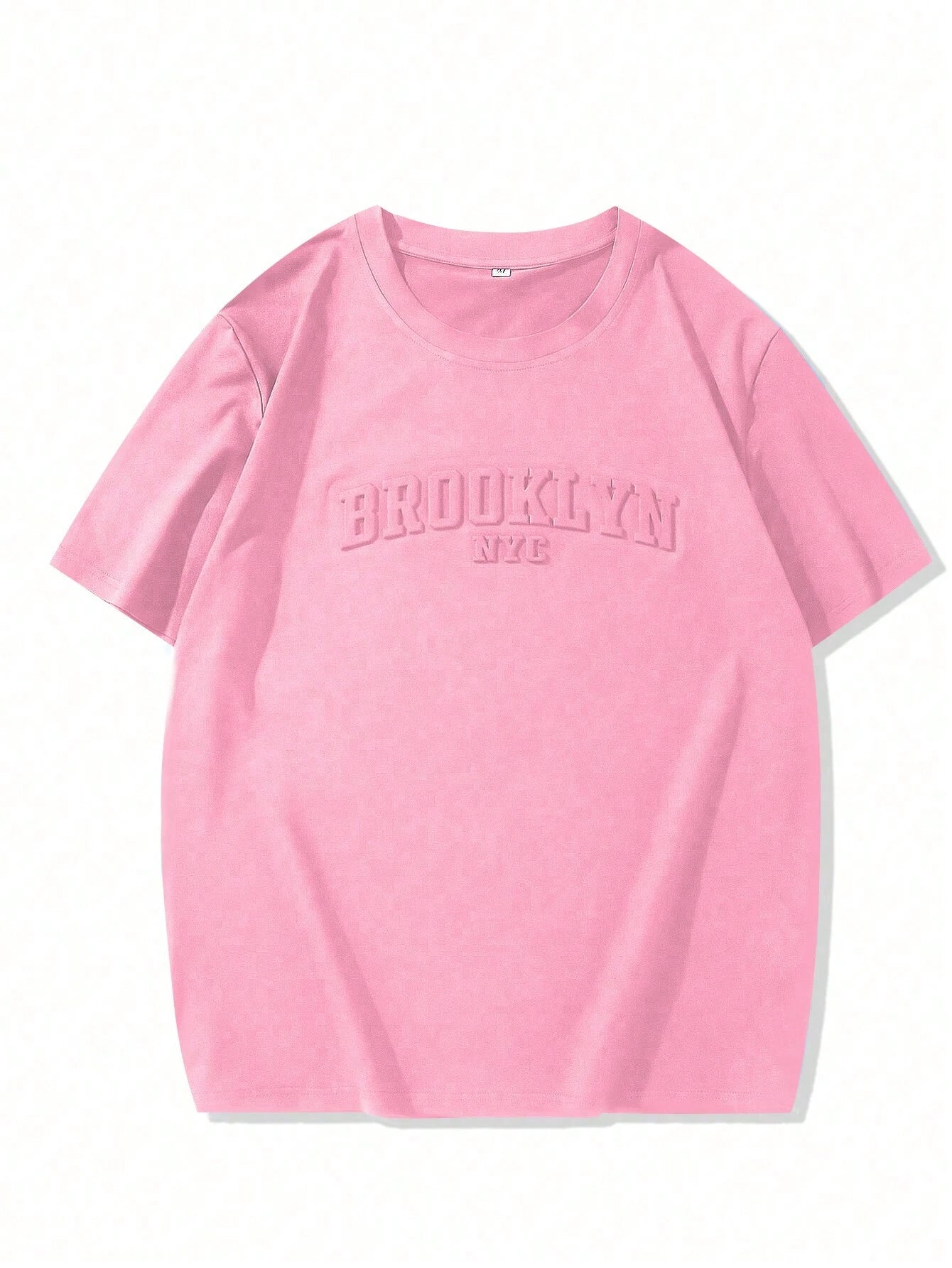 Mens Letter Embossed T-Shirt