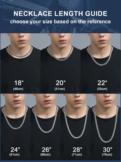 Men'S Stainless Steel Cuban Link Chain Necklace 10MM 18Inch Hip Hop Jewelry