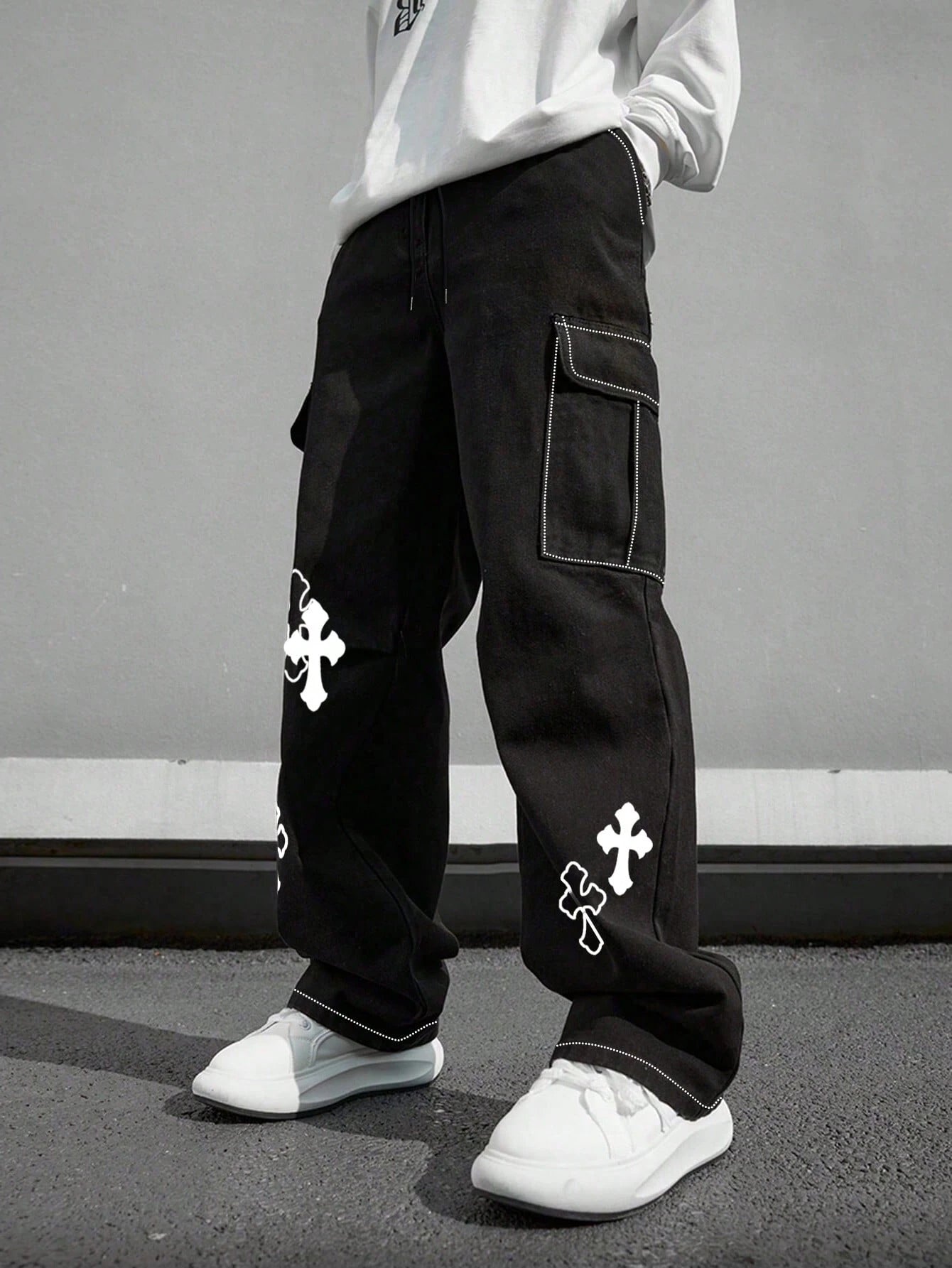 Mens Loose Fit Cargo Pants