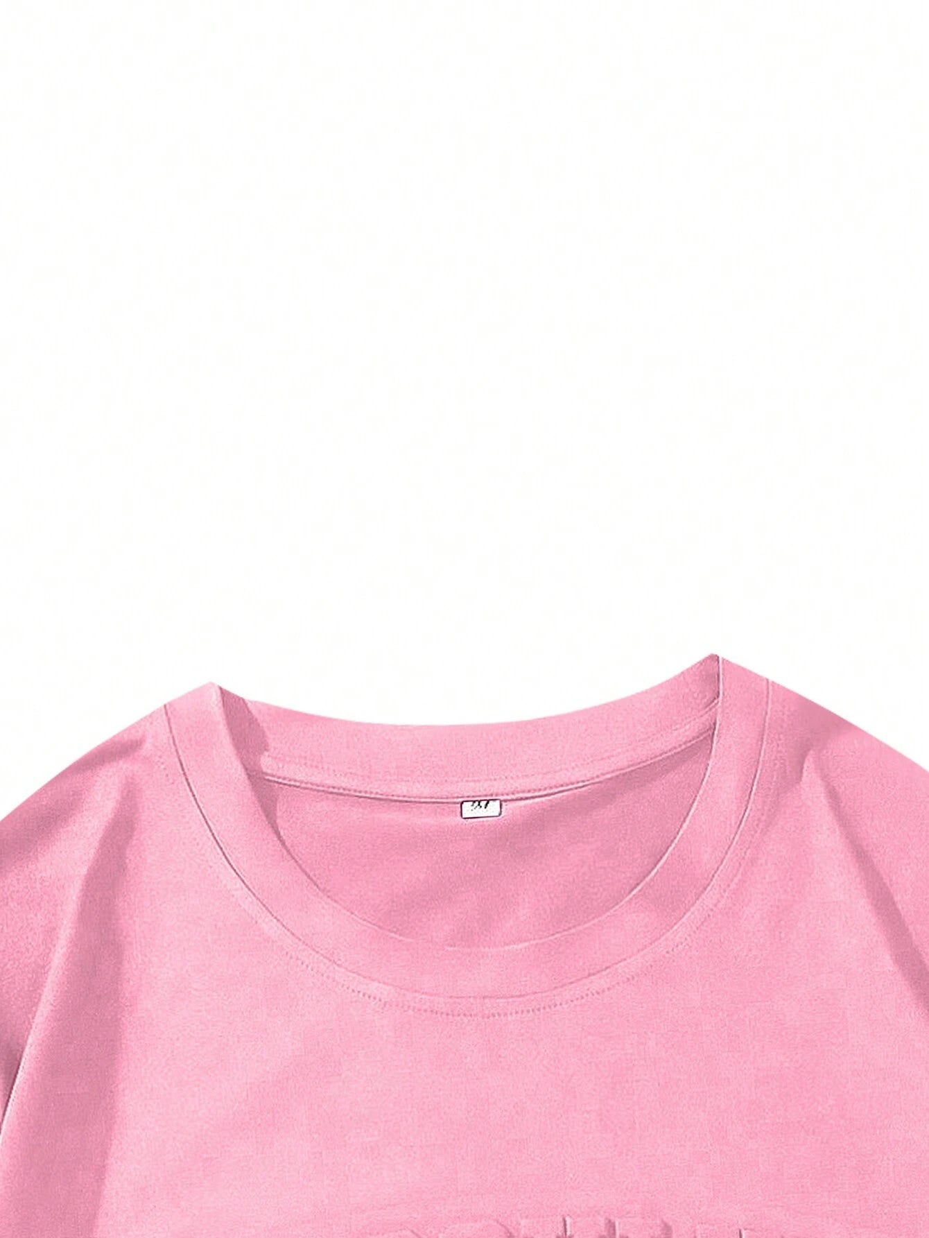 Mens Letter Embossed T-Shirt